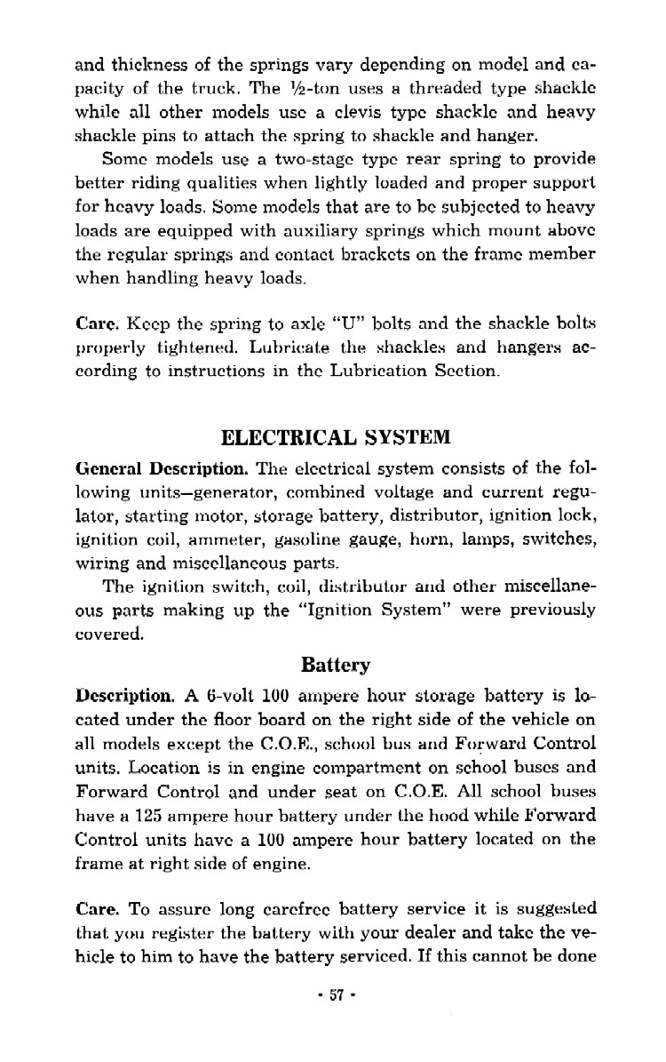 1952 Chevrolet Trucks Operators Manual Page 92